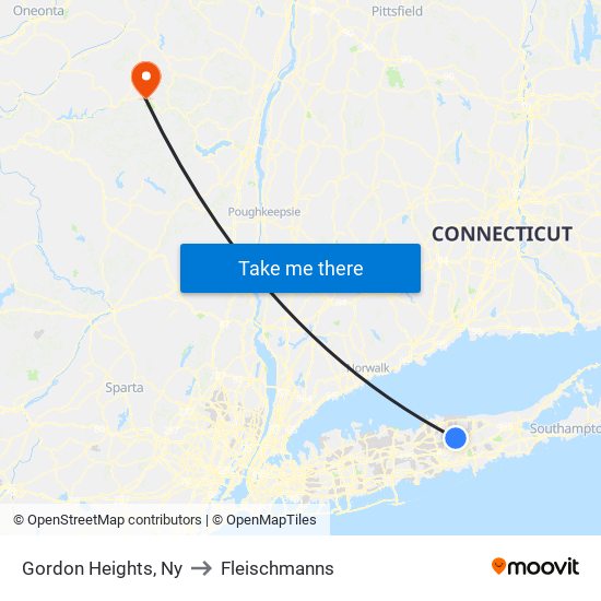 Gordon Heights, Ny to Fleischmanns map