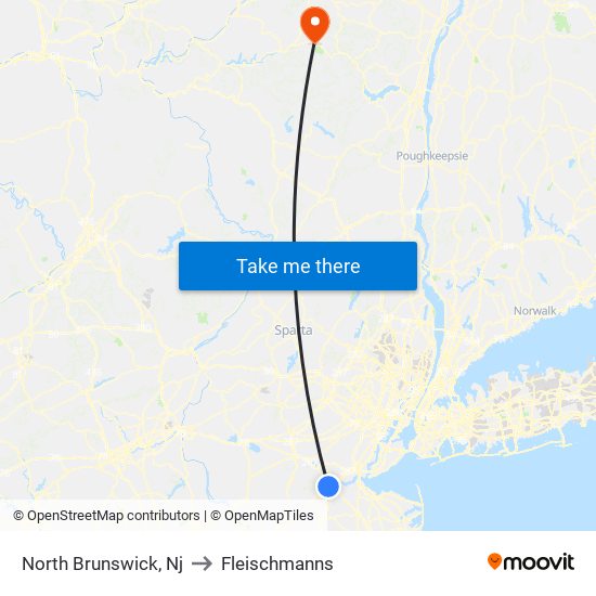 North Brunswick, Nj to Fleischmanns map