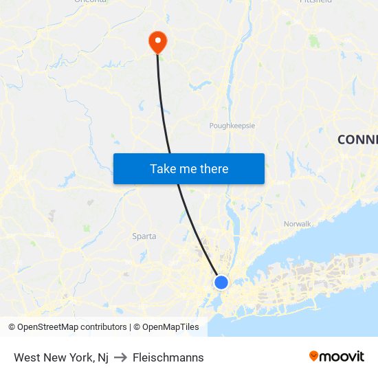 West New York, Nj to Fleischmanns map