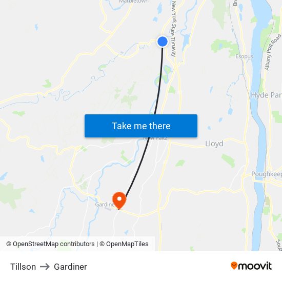 Tillson to Gardiner map