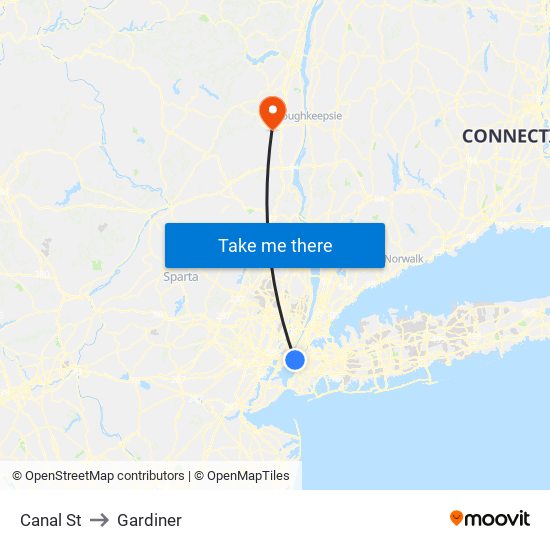 Canal St to Gardiner map