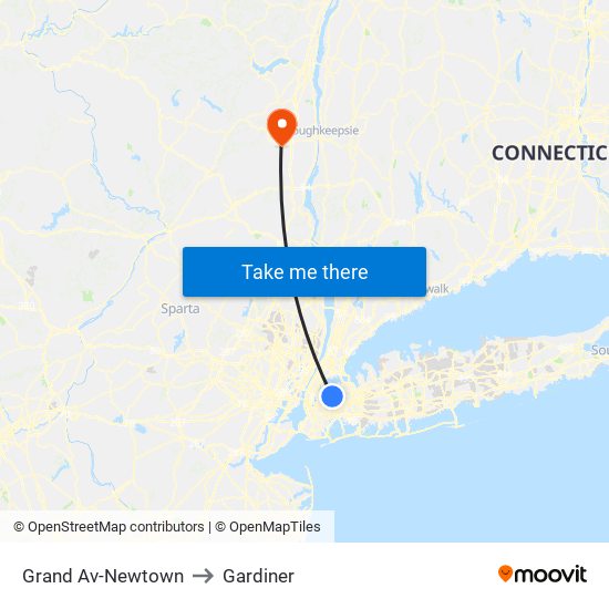 Grand Av-Newtown to Gardiner map