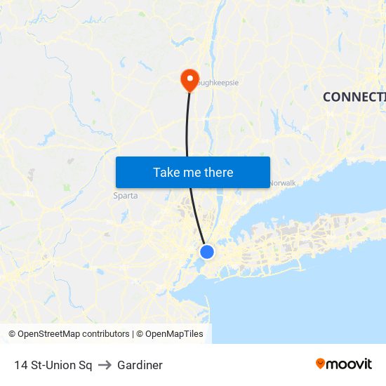 14 St-Union Sq to Gardiner map