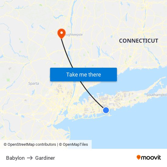 Babylon to Gardiner map