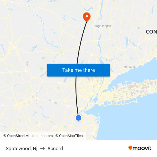 Spotswood, Nj to Accord map