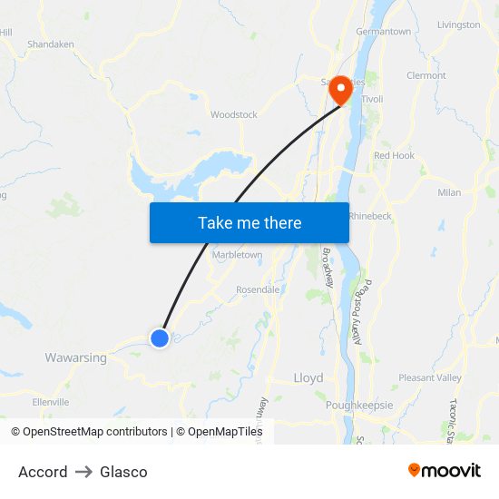 Accord to Glasco map