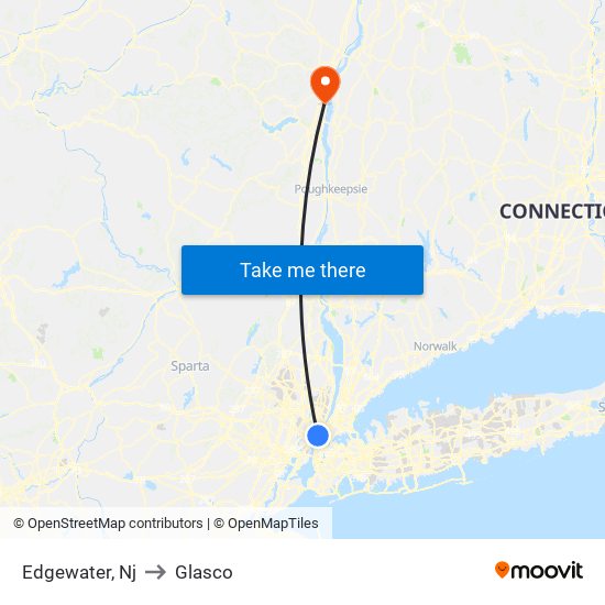 Edgewater, Nj to Glasco map