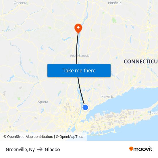 Greenville, Ny to Glasco map