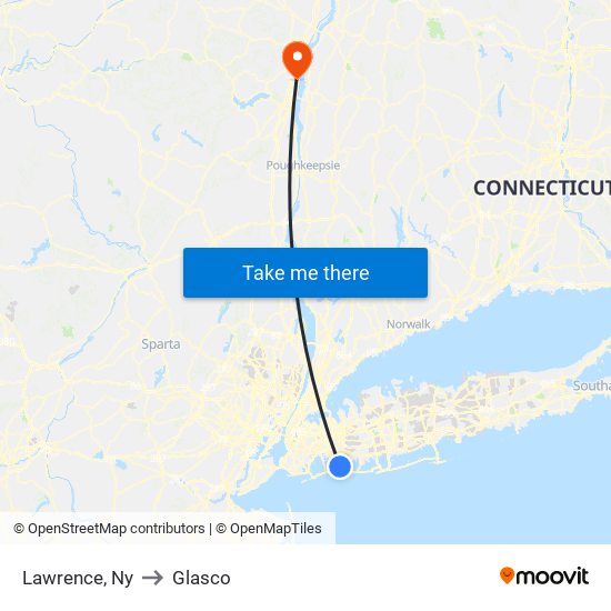 Lawrence, Ny to Glasco map