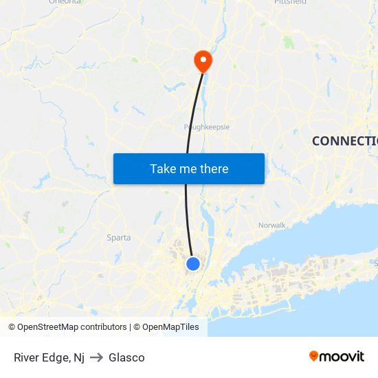 River Edge, Nj to Glasco map