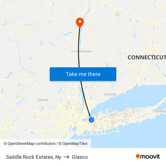 Saddle Rock Estates, Ny to Glasco map