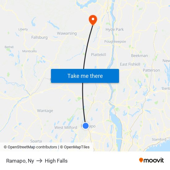 Ramapo, Ny to Ramapo, Ny map