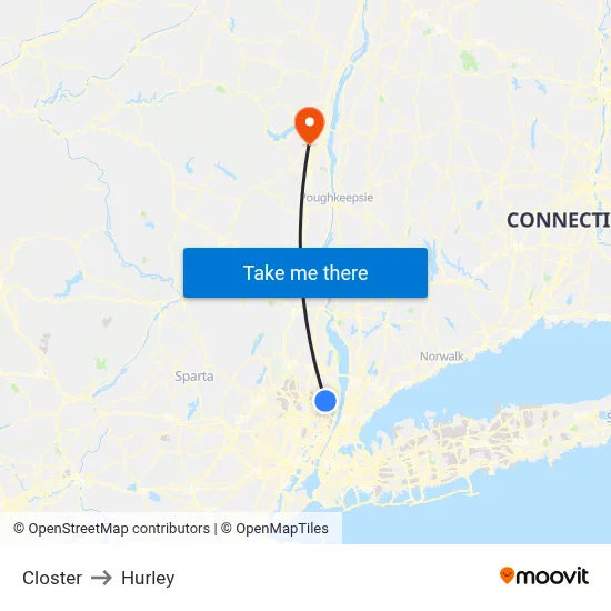 Closter to Hurley map