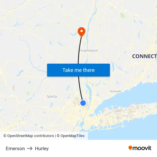Emerson to Hurley map