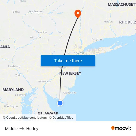 Middle to Hurley map