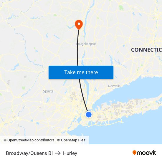 Broadway/Queens Blvd to Hurley map