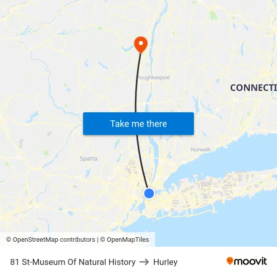 81 St-Museum Of Natural History to Hurley map