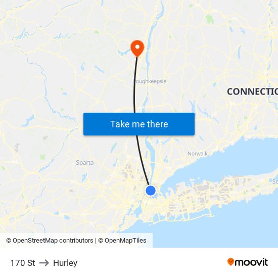 170 St to Hurley map