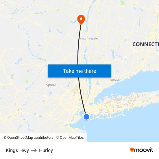 Kings Hwy to Hurley map