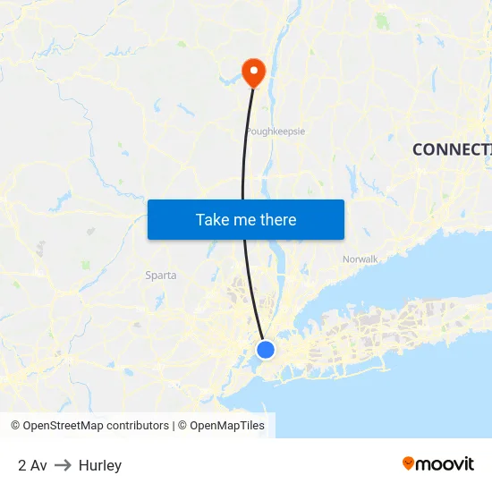 2 Av to Hurley map