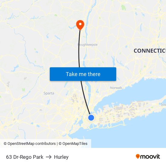 63 Dr-Rego Park to Hurley map