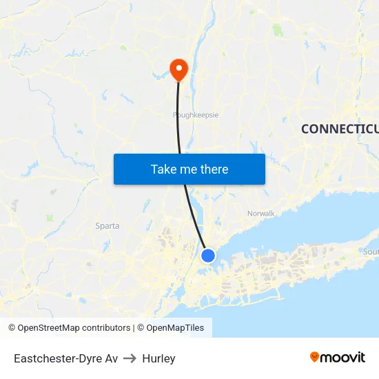Eastchester-Dyre Av to Hurley map