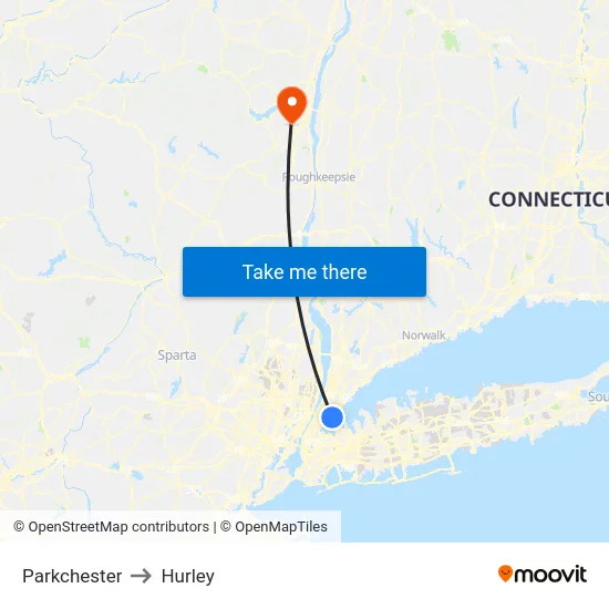 Parkchester to Hurley map