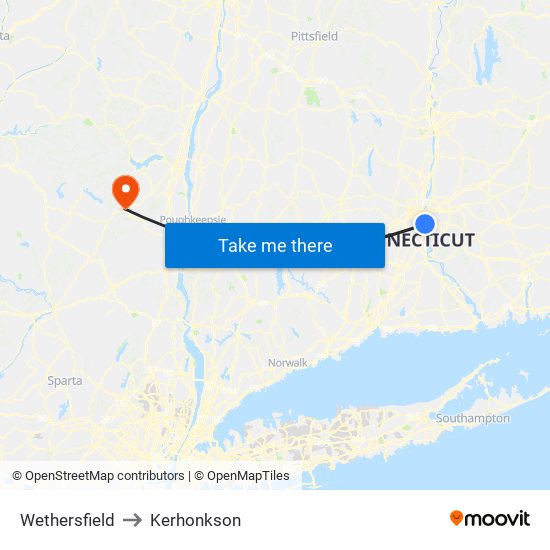 Wethersfield to Kerhonkson map