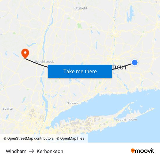 Windham to Kerhonkson map