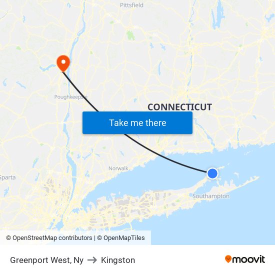 Greenport West, Ny to Kingston map