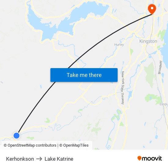 Kerhonkson to Kerhonkson map
