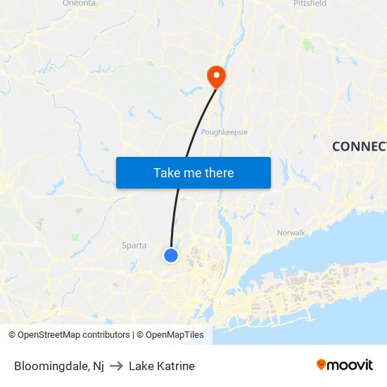 Bloomingdale, Nj to Lake Katrine map