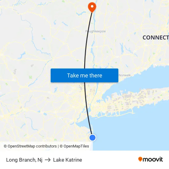 Long Branch to Lake Katrine map