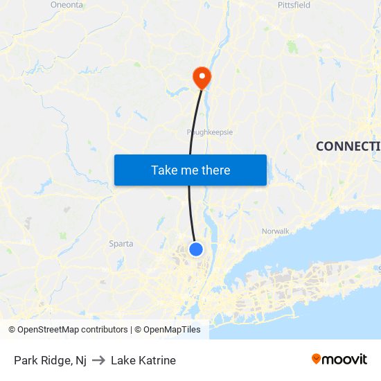 Park Ridge, Nj to Lake Katrine map