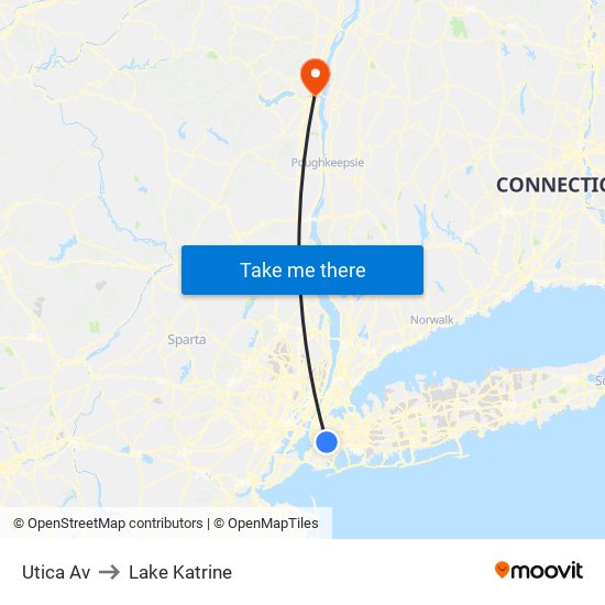 Utica Av to Lake Katrine map