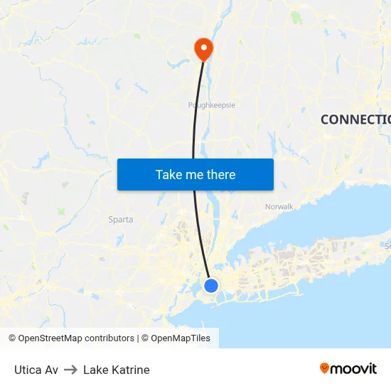 Utica Av to Lake Katrine map