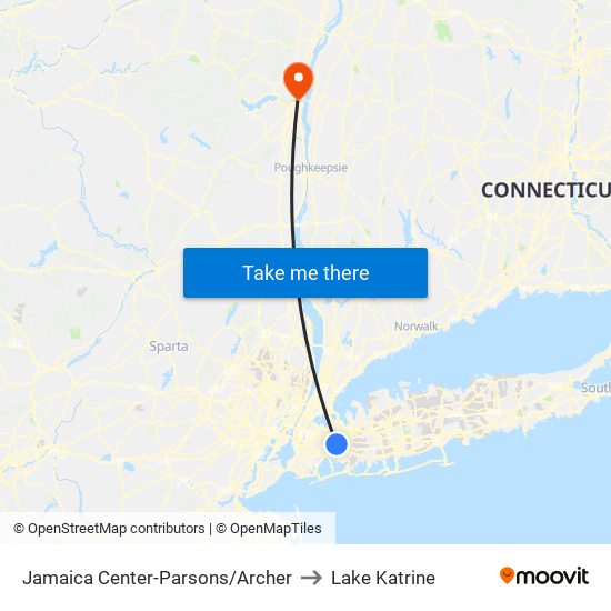 Jamaica Center-Parsons/Archer to Lake Katrine map