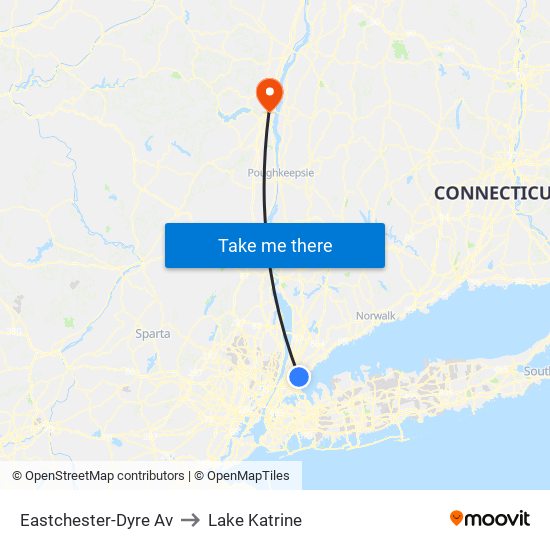 Eastchester-Dyre Av to Lake Katrine map