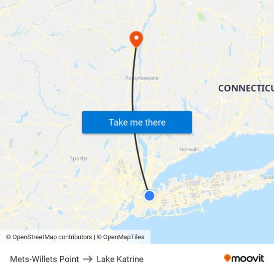 Mets-Willets Point to Lake Katrine map