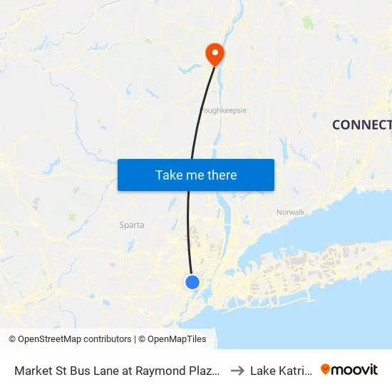 Market St Bus Lane at Raymond Plaza W to Lake Katrine map