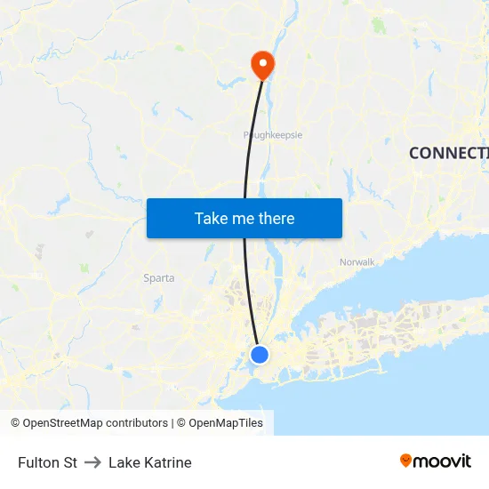 Fulton St to Lake Katrine map