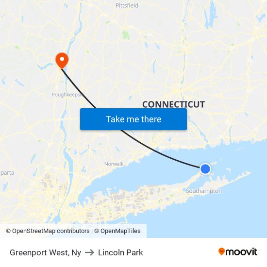 Greenport West, Ny to Lincoln Park map