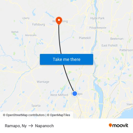 Ramapo, Ny to Ramapo, Ny map