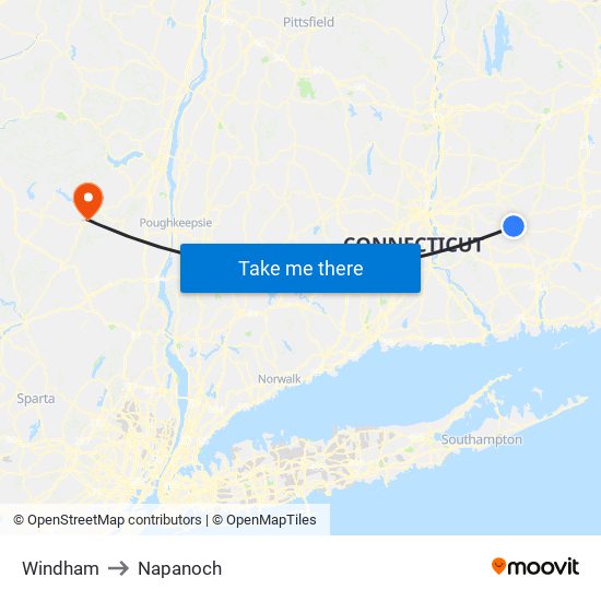 Windham to Napanoch map