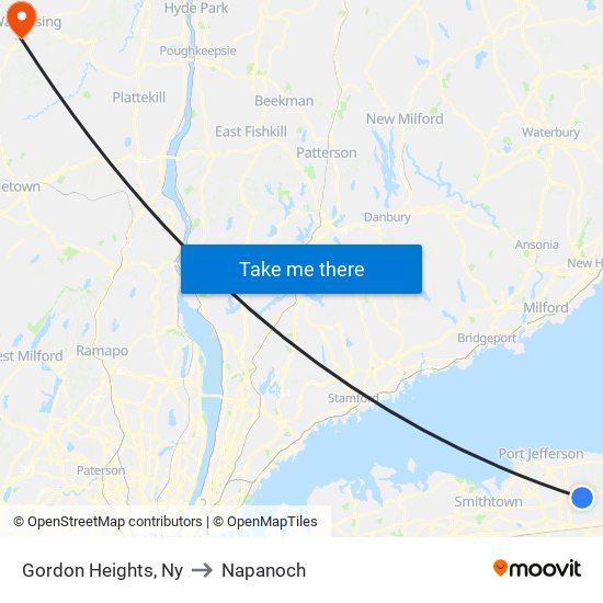 Gordon Heights, Ny to Napanoch map