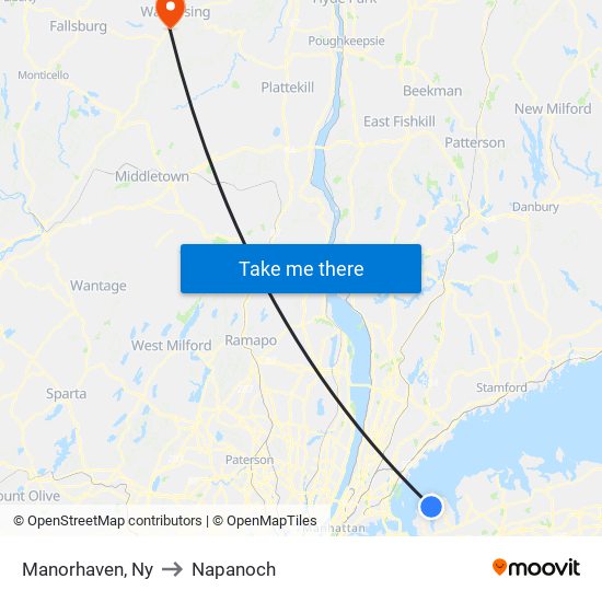 Manorhaven, Ny to Napanoch map