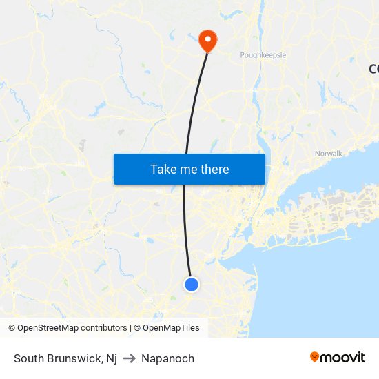 South Brunswick, Nj to Napanoch map