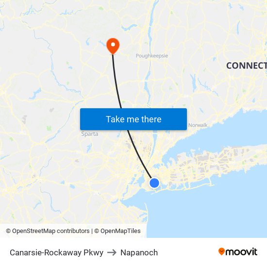 Canarsie-Rockaway Pkwy to Napanoch map