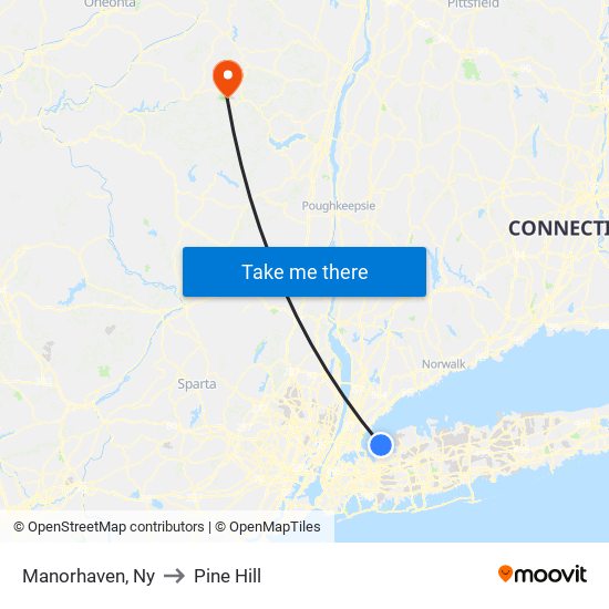 Manorhaven, Ny to Pine Hill map