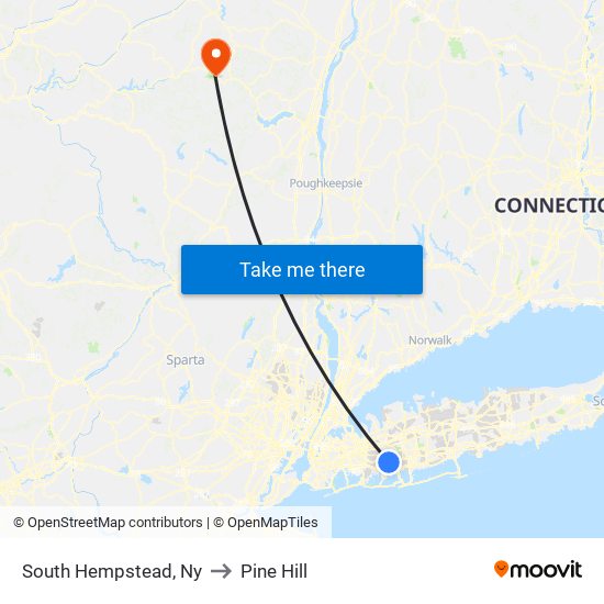 South Hempstead, Ny to Pine Hill map